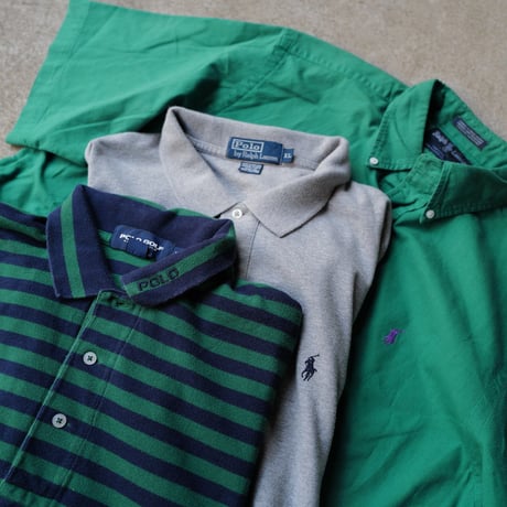 ［XL］POLO SHIRT_MADE IN USA_80-90s vintage_