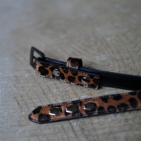 [anytee classics]  Narrow Long Belt_Leopard