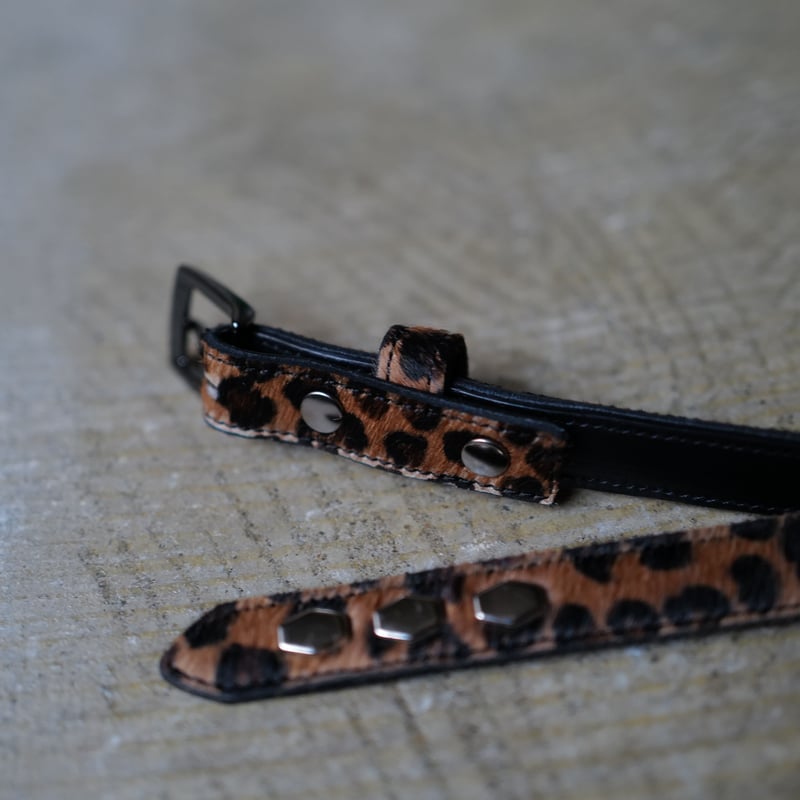 小物 anytee classicsNarrow Long Belt_Leopard anytee classics] Narrow Long Belt_Leopard | a