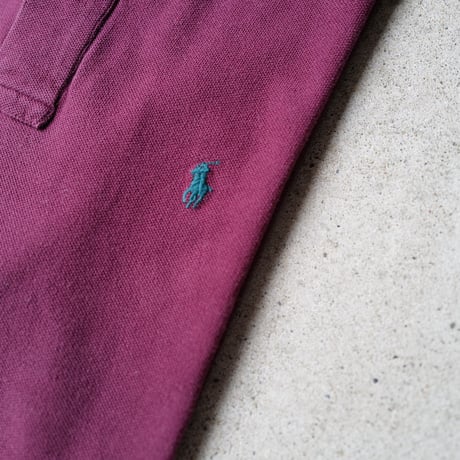 ［L］POLO SHIRT_MADE IN USA_80-90s vintage_wine