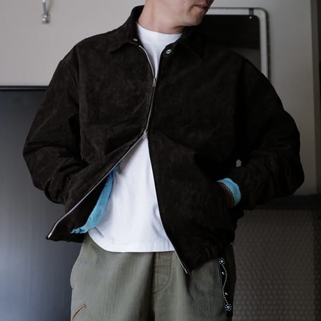 ［11月中旬お届け再販分］Suede Jacket with Turquoise Lining