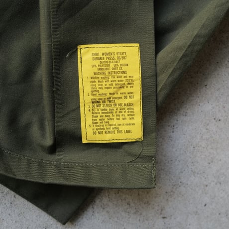 ［for WOMEN］USARMY Olive Green Shirts_deadstock_Aタイプ_襟にスレあり