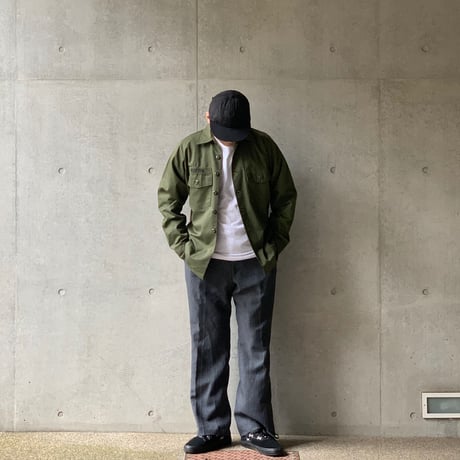 ［L (15 1/2)］USARMY Olive Green Shirts_deadstock_no.12