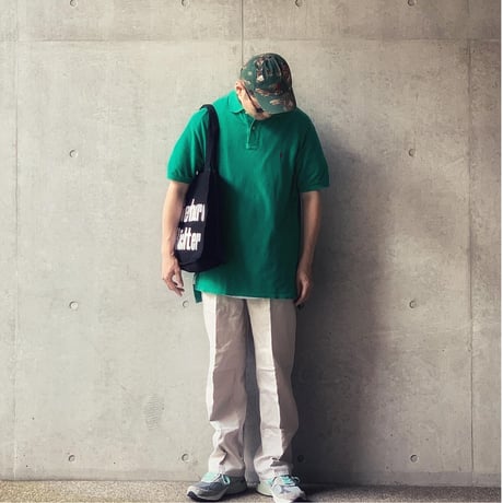 ［L］POLO SHIRT_MADE IN USA_80-90s vintage_light green