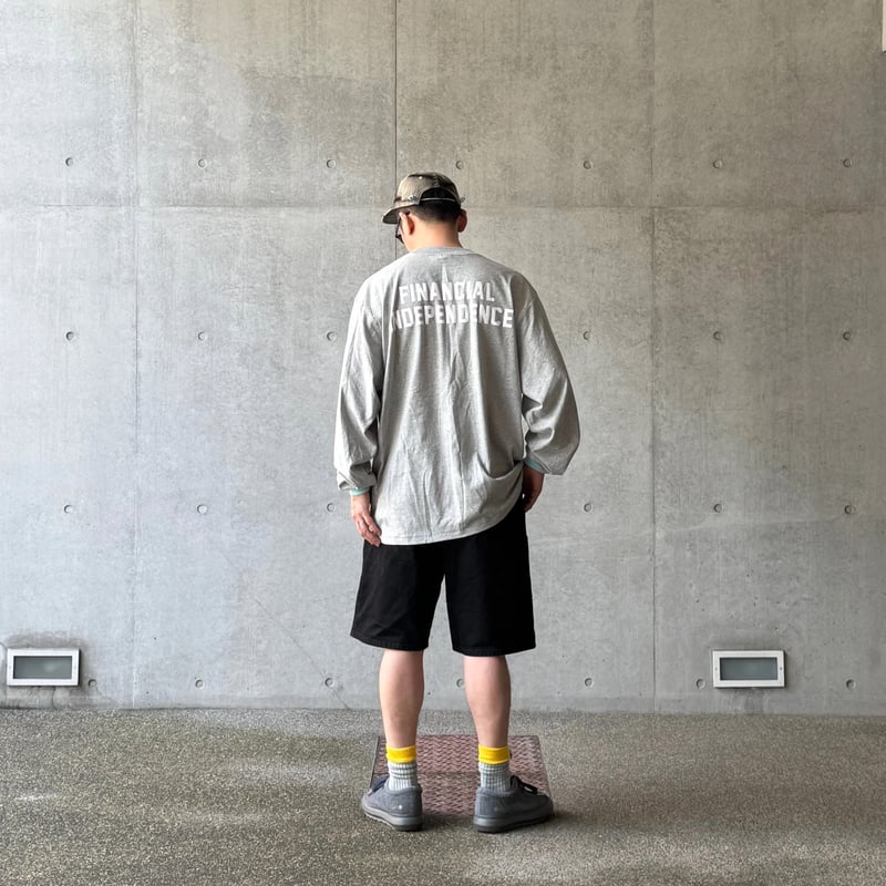 トップス anytee classics Financial Independent anytee classics] Financial Independent Tee_Gra
