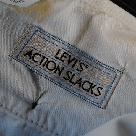 ［W36 L32］Vintage Black Pants_LEVI'S Acton Slacks_deadstock_no.7
