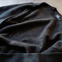 ［XL］Vintage Polo Cotton Knit_Dark Gray_90s