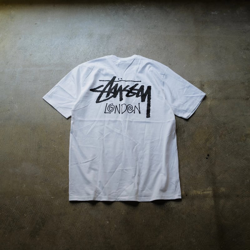 [大人気]　ステューシー　ロングコート　ストックロゴ　ワンポイント　シンプル◎ コラボ☆入手困難【STUSSYxDSM】ロンドン バックロゴ ロンT