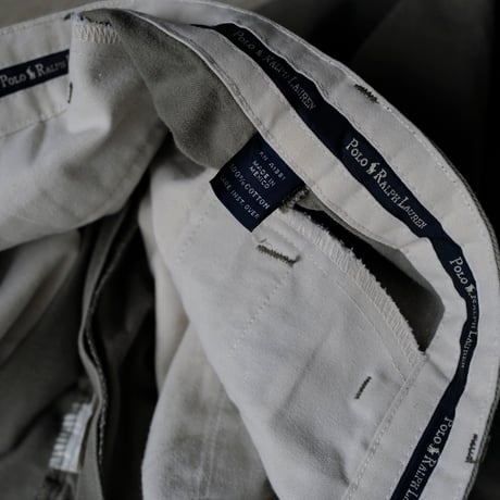 ［W40 L30］VINTAGE POLO CHINO 2tuck PANTS_Military Olive_no.7