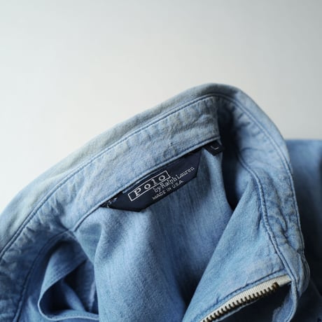 ［L］Old POLO_80s vintage_chambray jacket