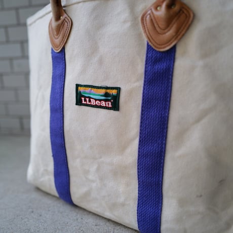 L.L.Bean_TOTE BAG_ leather handle model_ 1980s vintage