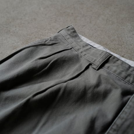 ［W40 L30］VINTAGE POLO CHINO 2tuck PANTS_Military Olive_no.7