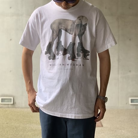 ［L］Dog Tee_William Wegman_90s vintage