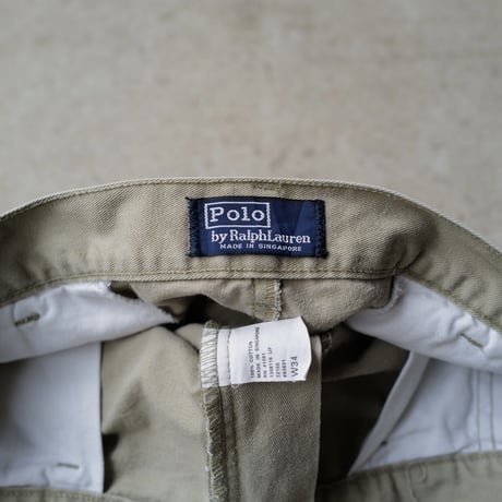 [W34] POLO CHINO 2tuck shorts_made in Singapore_90s vintage_no.39