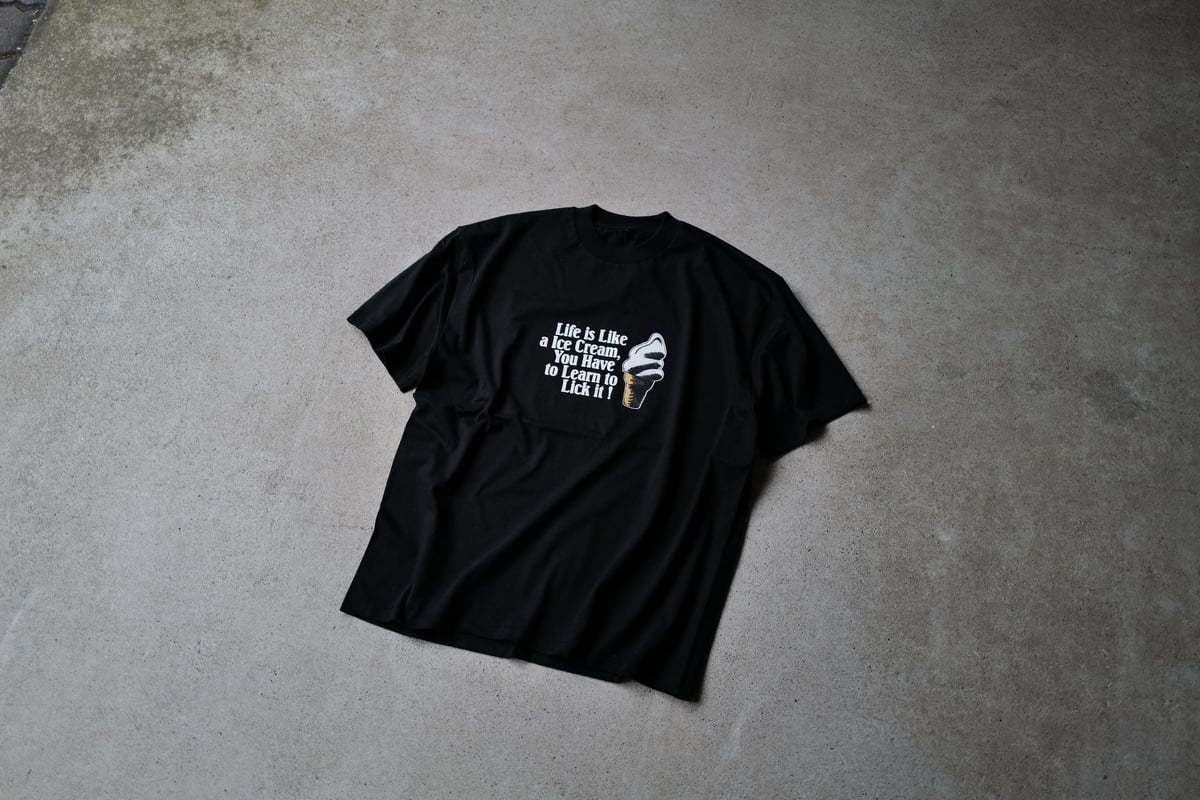 anytee classics] Ice Cream Tee_Black body | an