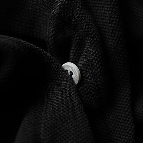 ［White Button］Super Black_VINTAGE POLO SHIRT_made in USA