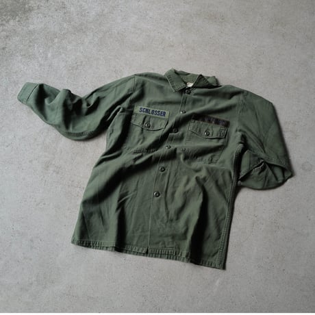 ［16 ( 1/2)］US AIR FORCE Olive Green Shirts_Cotton 100_no.24