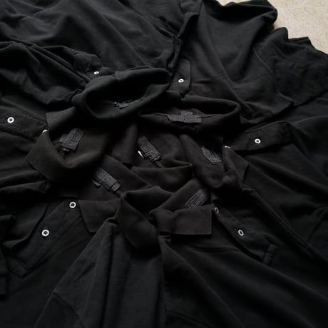 ［White Button］Super Black_VINTAGE POLO SHIRT_made in USA