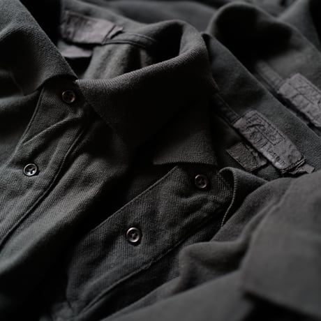［Black Button］Super Black_VINTAGE POLO SHIRT_made in USA