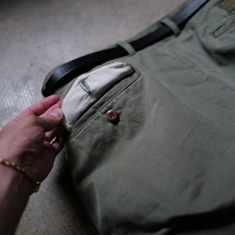 anytee 『OfficerShorts』Faded Safari Olive anytee classics] Officer Shorts_Faded Safari O