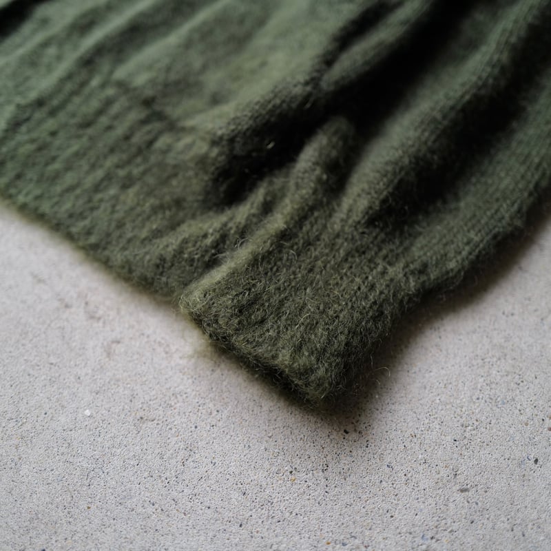 トップス anytee Kid Mohair Cardigan MilitaryGreen Kid Mohair Cardigan 