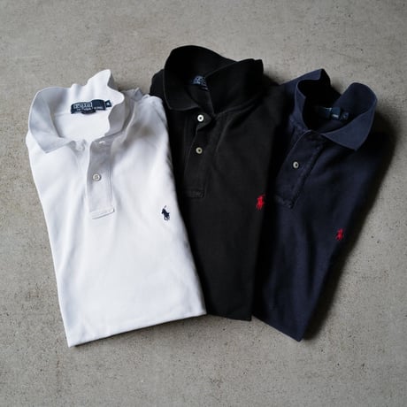 ［XL］POLO SHIRT_MADE IN USA_80-90s vintage_white