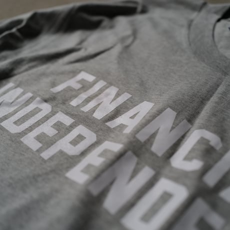 [anytee classics] Financial Independent Tee_Gray × Mint