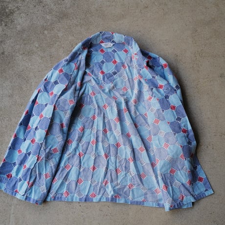 ［L］Print Flannel Shirt_1970's