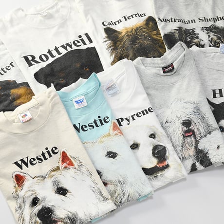 ［L］Dog Tee_80-90s vintage_made in USA