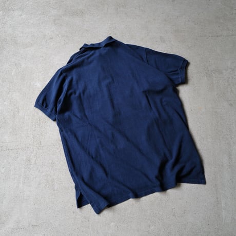 ［L］BIG POLO__MADE IN USA__80-90s vintage_navy