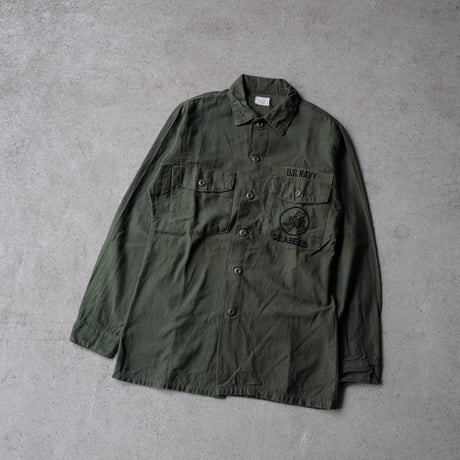 ［15 (1/2)］USNAVY Olive Green Shirts_Cotton 100_no.13