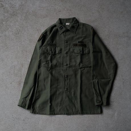 ［L (15 1/2)］USARMY Olive Green Shirts_Cotton100_no.3