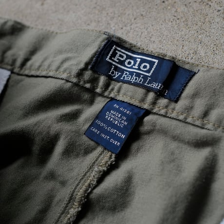 ［W38 L30］VINTAGE POLO CHINO 2tuck PANTS_Military Olive_no.2