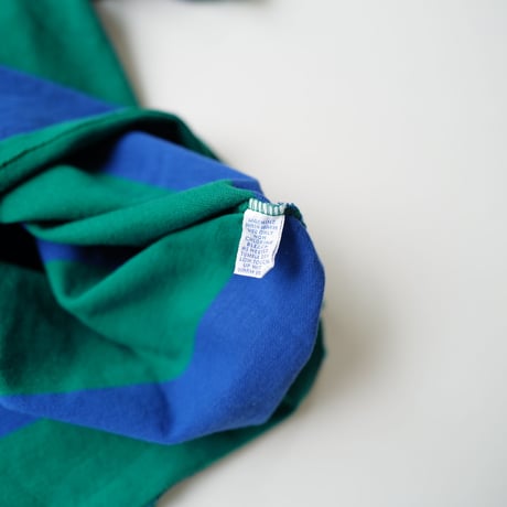 ［L］POLO SHIRT_MADE IN USA_80-90s vintage_light green / blue