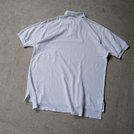 ［XL］POLO SHIRT_MADE IN USA_80-90s vintage_white