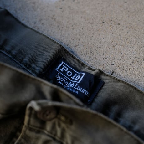 [W34 L30] VINTAGE POLO CHINO 2tuck PANTS_Military Color_no.2