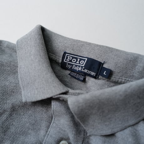 ［L］POLO SHIRT_MADE IN USA_80-90s vintage