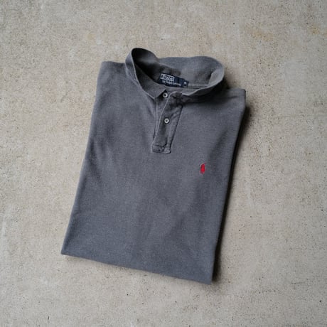 ［XL］POLO SHIRT_MADE IN USA_80-90s vintage_dark gray