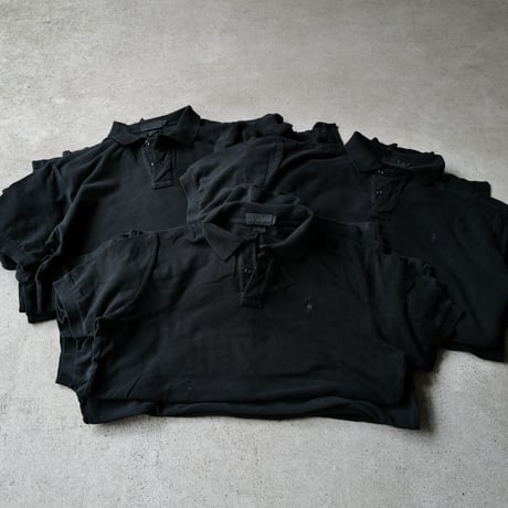 ［Black Button］Super Black_VINTAGE POLO SHIRT_made in USA