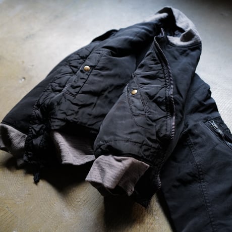 "Super Black" Shrink MA-1_Lavender Rib_no.4
