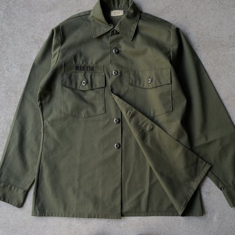 ［L (15 1/2)］USARMY Olive Green Shirts_deadstock_no.12