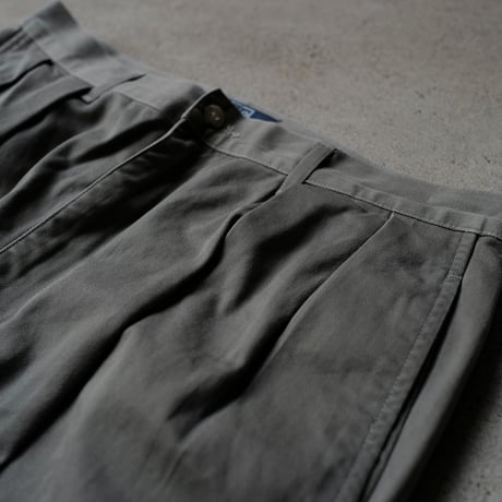 ［W34 L30］VINTAGE POLO CHINO 2tuck PANTS_Military Olive_no.4