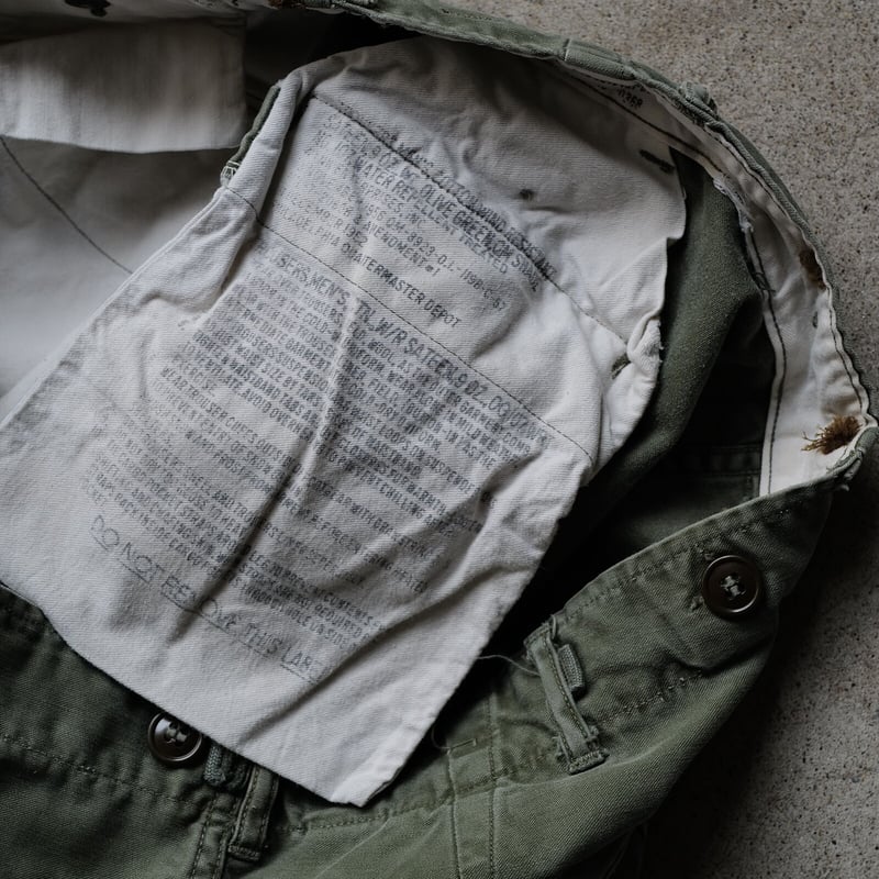 LINER TROUSERS FIELD M-1951 XL-R/OD POST JUNK / 50's U.S. ARMY M