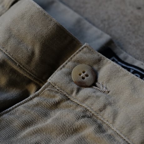 [W34 L30] VINTAGE POLO CHINO 2tuck PANTS_Military Color_no.1