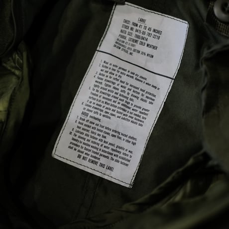 ［L］m65 parka_fullset_1980's_deadstock_no.9