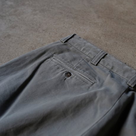 [W34 L31] VINTAGE POLO CHINO 2tuck PANTS_Military Color_no.4
