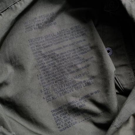 ［M-Regular］ USARMY M-51 Arctic Shell Trousers_deadstock_no.5