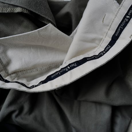 ［W37 L30］VINTAGE POLO CHINO 2tuck PANTS_Military Olive_no.8