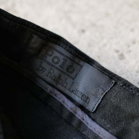 [W37 L32] Super Black_VINTAGE POLO CHINO 2tuck Pants_no.17