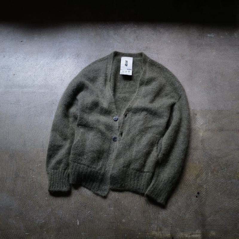 トップス anytee Kid Mohair Cardigan \"Olive Gray\" anytee Kid Mohair Cardigan 